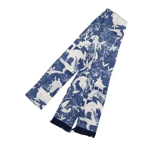 Valentino Pre-owned Valentino Printed Silk Muffler Scarf Ladies DXQQYRDTQXPMNBE4