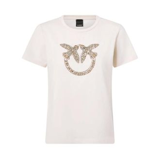 Pinko Camiseta Love Birds - Tops - Mujer - Beige - XS