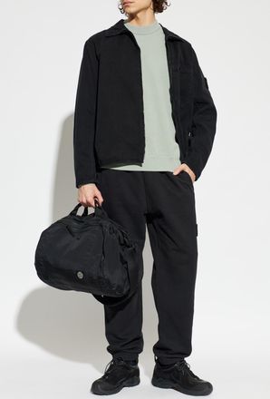 Stone Island Denim Jacket With Pocket, Mens, Black