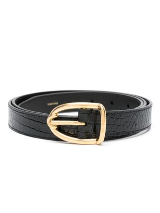 Tom Ford Lakleren riem - Zwart