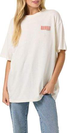 O'Neill Shaka Hawaii Graphic Oversized T-shirt in Tofu at Nordstrom, Size Xx-Large