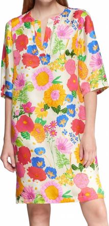 Vilagallo Lizete Mini Dress In Flor Seda Multi