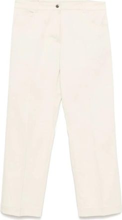 Moncler Broeken, Dames, Beige, S, Beige Broek met Klassieke Stijl