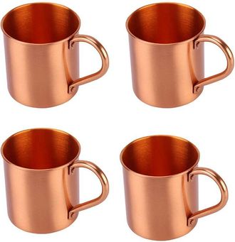 OEM Taza De C&oacute;ctel 4x Sports Products Con Asa Recta De Cobre Puro