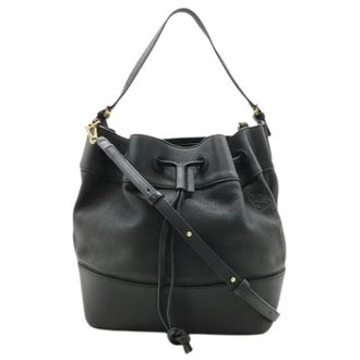 Loewe Pre-owned Bucket Bag - Dames - Vintage Tas - Zwart - ONE Size - Leer - Vintage