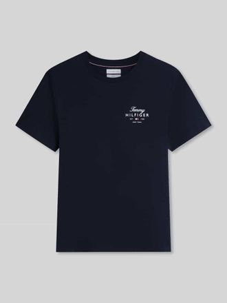 Tommy Hilfiger Regular Fit T-Shirt aus reiner Baumwolle in Marine, Gr&ouml;&szlig;e XXL