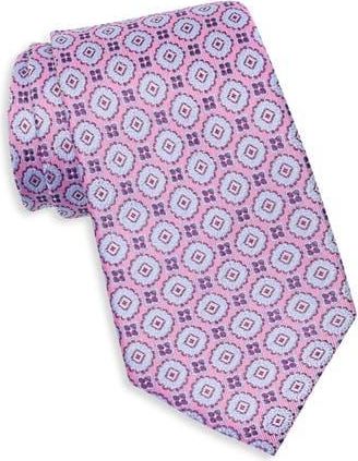 Duchamp Medallion Jacquard Silk Tie in Fuchsia at Nordstrom Rack