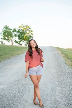 Comfort Colors Blooming In The Land Of The Free Graphic Tee In Crimson