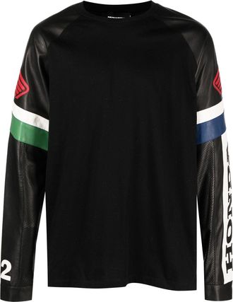 Dsquared2 contrast-sleeve cotton sweatshirt - men - Lamb Skin/Cotton - S - Black