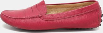 Tod's Tods Pink Leather Penny Loafers