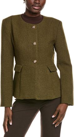 endless rose Round Neck Wool-Blend Blazer