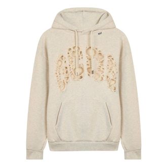 GCDS Felpa con cappuccio logo laser - - Sweatshirts & Hoodies - Uomo - Beige - XL