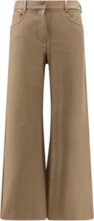 Max Mara Broeken, Dames, Bruin, XS, Katoen, Gela Wijde Broek