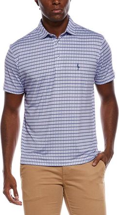 Tailorbyrd Tailorbyrd Geo Stars Printed Performance Polo Shirt