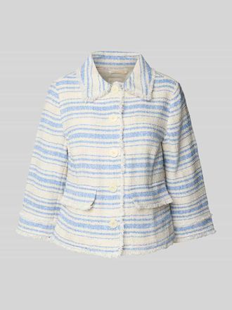 Milano Milano Italy Blazer mit Fransen in Bleu, Gr&ouml;&szlig;e 40