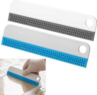 OEM Juego De 2 Mini Limpiaparabrisas Multifuncionales De Goma Blanda (gris, Azul)