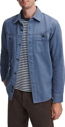 Rag & Bone Overdyed Denim Workwear Shirt in Wrnid at Nordstrom, Size Xx-Large