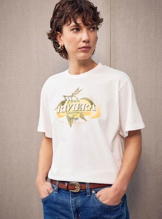 HUGO BOSS Womens Lemons pure cotton T-shirt