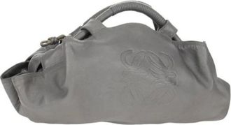 Loewe Pre-owned Handbags, female, Gray, Size: ONE SIZE Pre-owned Leather Handbag