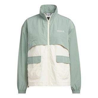 adidas (WMNS) adidas Outdoor Windbreaker Asia Sizing White Green IK8618