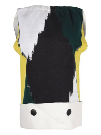 Marni intarsia-knit top - women - Wool - 40 - Black