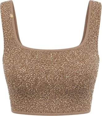 Elisabetta Franchi Top senza maniche - - Tops - Donna - Marrone - S