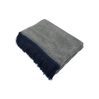 Toison d'Or Cortina Para Puerta Toison DOr De Algod&oacute;n Reciclado Punto Nido De Abeja Denim Y Crudo 140 X 240 Cm