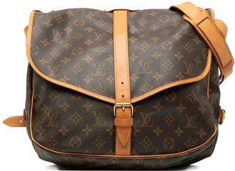 Louis Vuitton Borsa a tracolla Saumur 35 con monogramma 2001 - Marrone