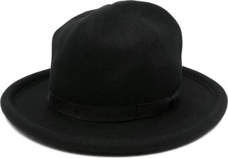 Yohji Yamamoto Fedora in lana - Nero