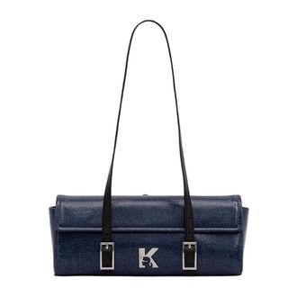 Karl Lagerfeld Jeans Baguette Tas - Dames - Tassen - Blauw - Maat: ONE Size Synthetisch