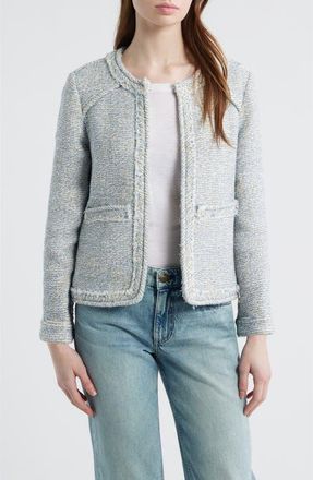 Rag & Bone Clarice Cotton Blend Jacket in Blue Multi at Nordstrom, Size Xx-Small