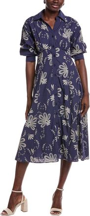 Gracia Embroidered Eyelet Shirtdress