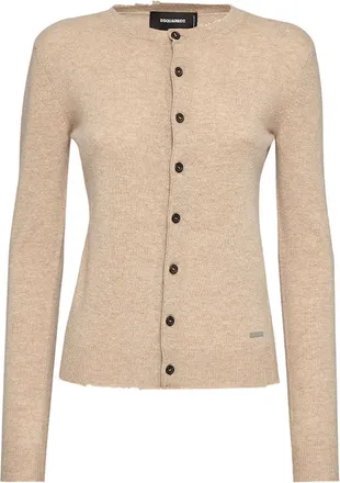 Dsquared2 Beige Crew Neck Cardigan
