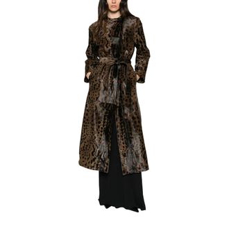Salvatore Santoro Leren jas Salvatore Santoro - Dames - Mantels - Bruin - Maat: S Zijde