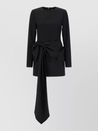 Rotate long sleeve mini dress bow detail