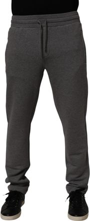 Dolce & Gabbana Gray Cotton Jogger SweatMens Trouser Mens Pants