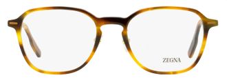 Ermenegildo Zegna EZ5255-H Modern Square Acetate Eyeglasses - Havana