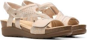 Clarks Calenne Carmen Wedge Sandal in Blush Metallic at Nordstrom Rack, Size 8.5