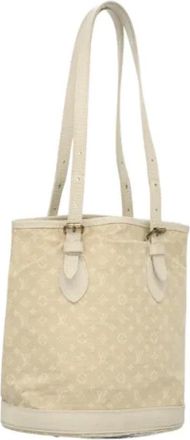 Louis Vuitton Pre-owned Bucket Bags, female, Beige, Size: ONE SIZE Pre-owned Canvas Bucket Bag