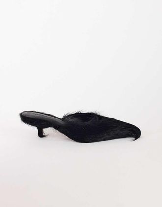 Topshop Asher - Scarpe con tacco a spillo nere in vera pelle-Nero