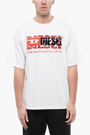 Diesel RED TAG Crewneck T-Shirt T-BOXT in Solid Color with Embroide size 3xl
