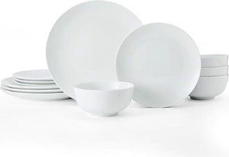 Mikasa Chalk - Vajilla De Porcelana (12 Piezas, En Caja De Regal