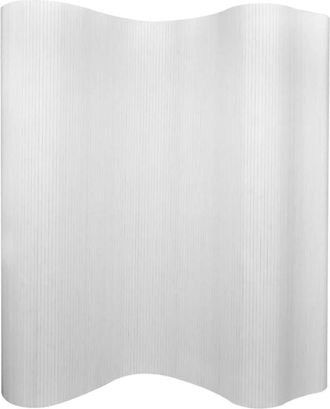 vidaXL Room Divider Bamboo White 250x165 cm Vidaxl
