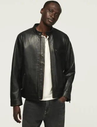 Lucky Brand Mens Bonneville Leather Jacket