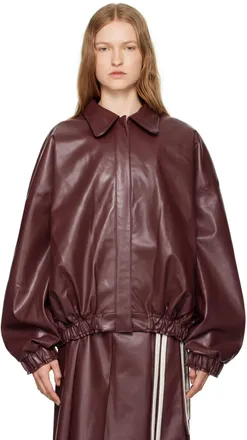 ジャケットその他 COSYHARU::Vegan Leather Flight Jumper:L[RESALE] Sale on 42 Faux Leather Jackets offers and gifts | Stylight