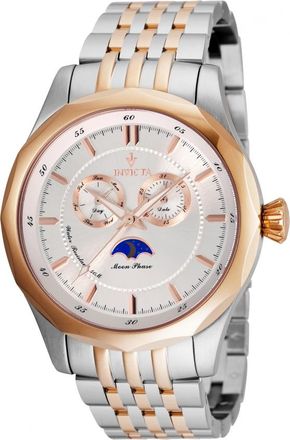 Invicta Vintage Quartz Day-Night Silver Dial Mens Watch 36256