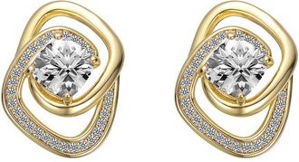 Rachel Glauber 14K Plated Cz Studs