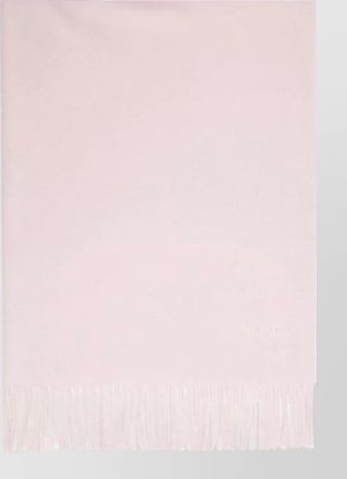 Max Mara baci long scarf fringed edges detail