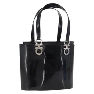 Ferragamo Pre-owned Handbags, female, Black, Size: ONE SIZE Pre-owned Leather Handbag