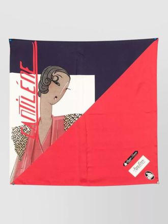 Lanvin graphic print lightweight square shape scarf